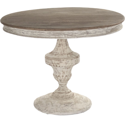Jesse Table by Zentique in natural top, distressed base and poplar, elm. Made from poplar, elm in a cottage & farmhouse style.