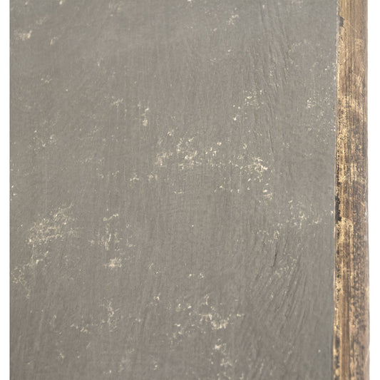 Adrian Table by Zentique in olive gray, gold leaf details and birch, poplar. Made from birch, poplar in a traditional style.