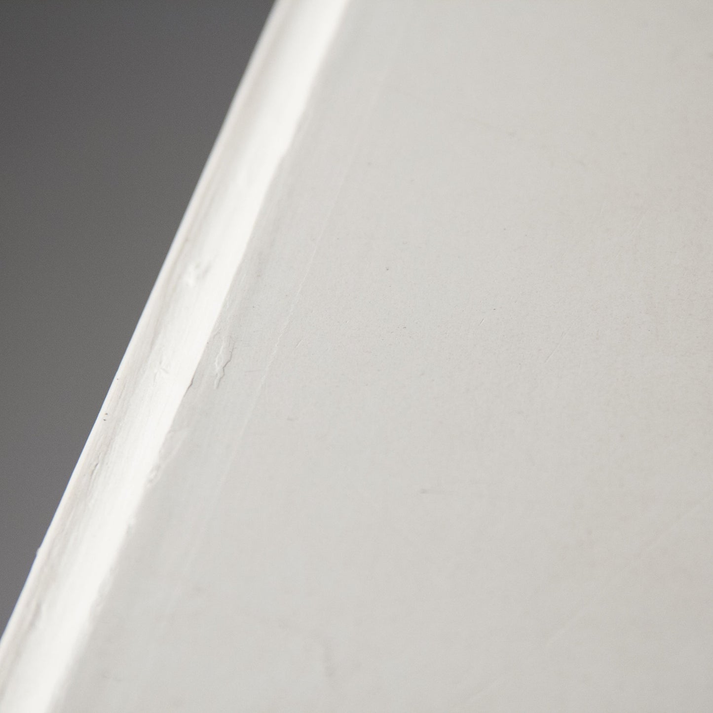 001 S-337687 | Closeup | Lucien Table by Zentique in white top, distressed blue gray base and birch, poplar. Made from birch, poplar in a traditional style.
