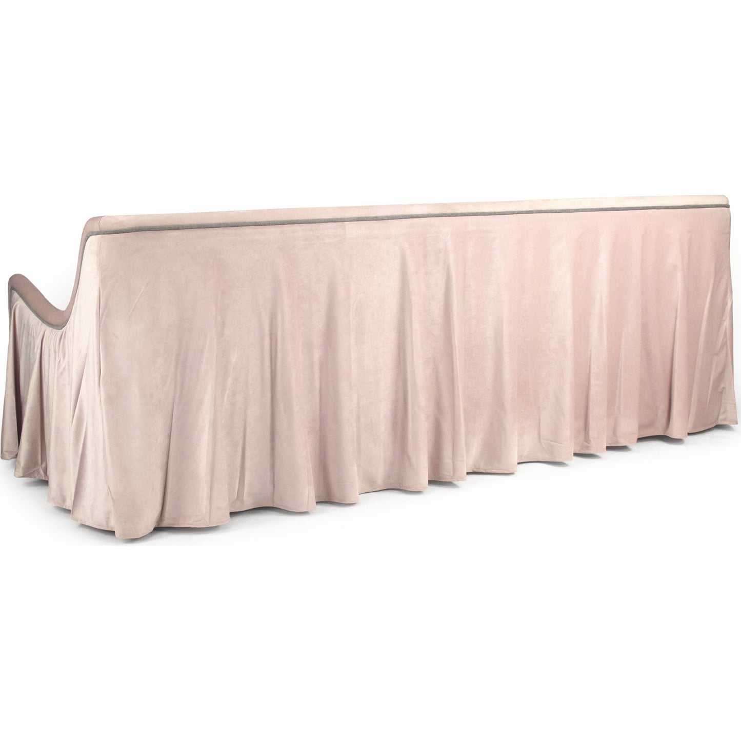 003 S-336627 | Additional Silo | Audrey Sofa by Zentique in pink velvet and pine. Made from birch in a traditional style.