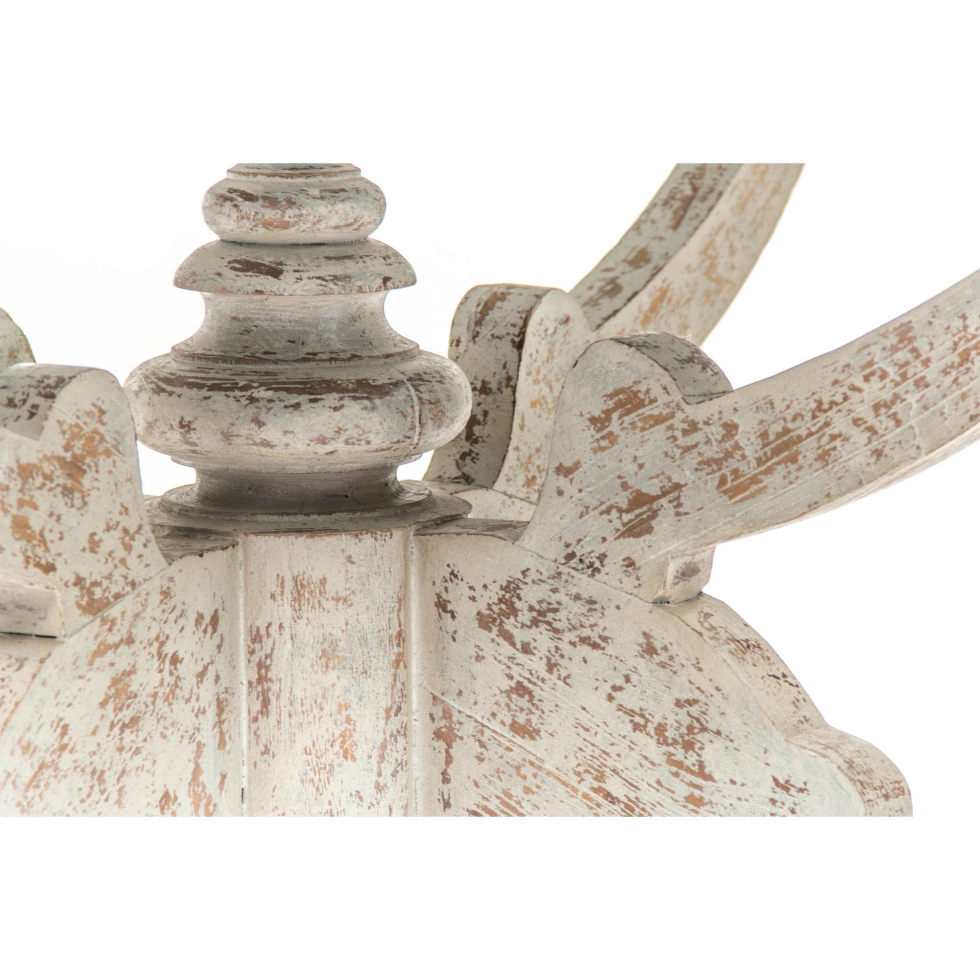 Provence Dining Table by Zentique in natural top, distressed gray and elm. Made from elm in a traditional style.