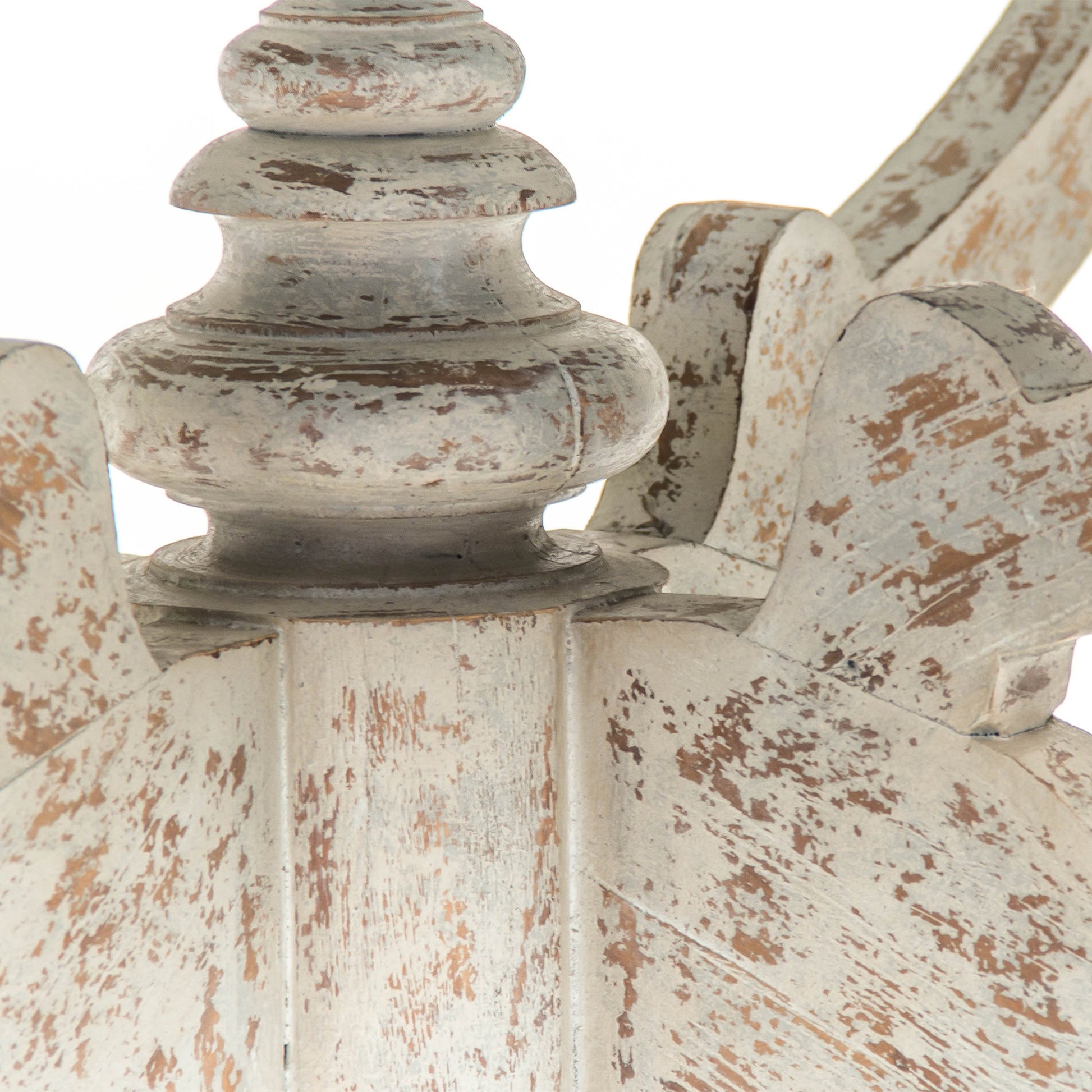 Provence Dining Table by Zentique in natural top, distressed gray and elm. Made from elm in a traditional style.