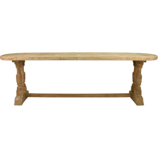 Le Havre Dining Table by Zentique in dry natural finish and elm. Made from elm in a cottage & farmhouse style.