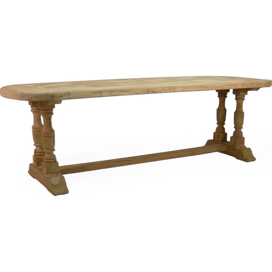 Le Havre Dining Table by Zentique in dry natural finish and elm. Made from elm in a cottage & farmhouse style.