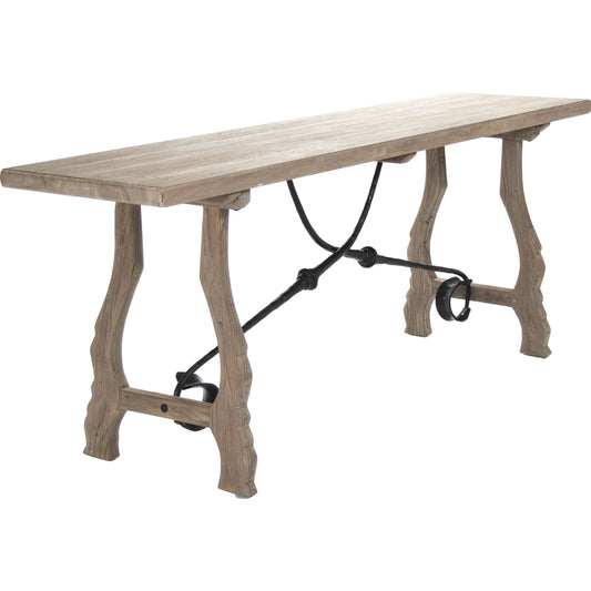 Zurich Console by Zentique in dry natural finish and elm. Made from elm in a modern style.