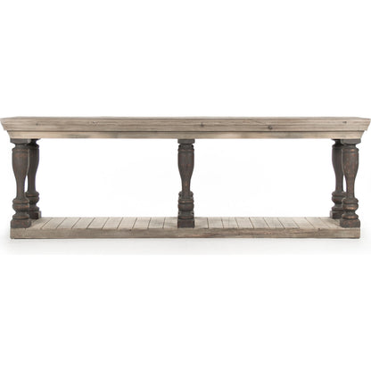 Bartek Console by Zentique in weathered and elm, pine wood. Made from elm, pine wood in a cottage & farmhouse style.