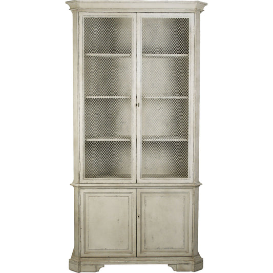 Brian Cabinet by Zentique in distressed taupe and pine, poplar. Made from pine, poplar in a traditional style.