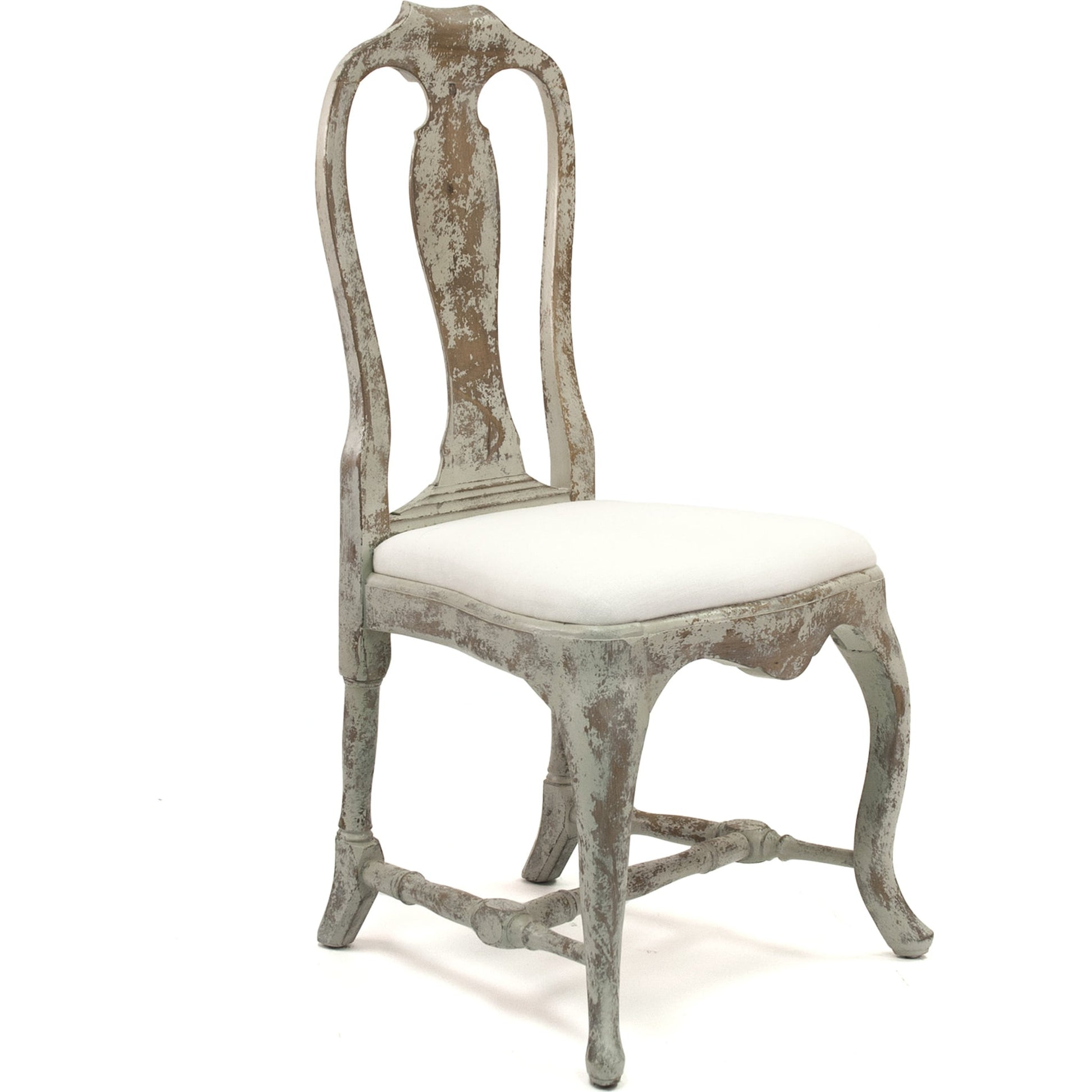 Provence Chair by Zentique in linen and birch. Made from birch in a traditional style.