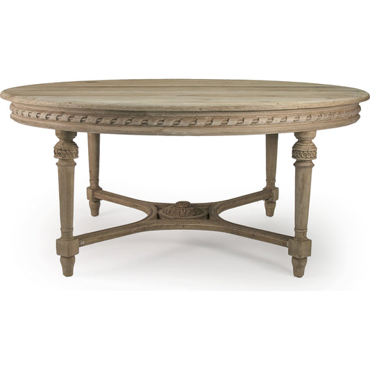 Houston Dining Table by Zentique in dry natural elm and elm. Made from elm in a traditional style.