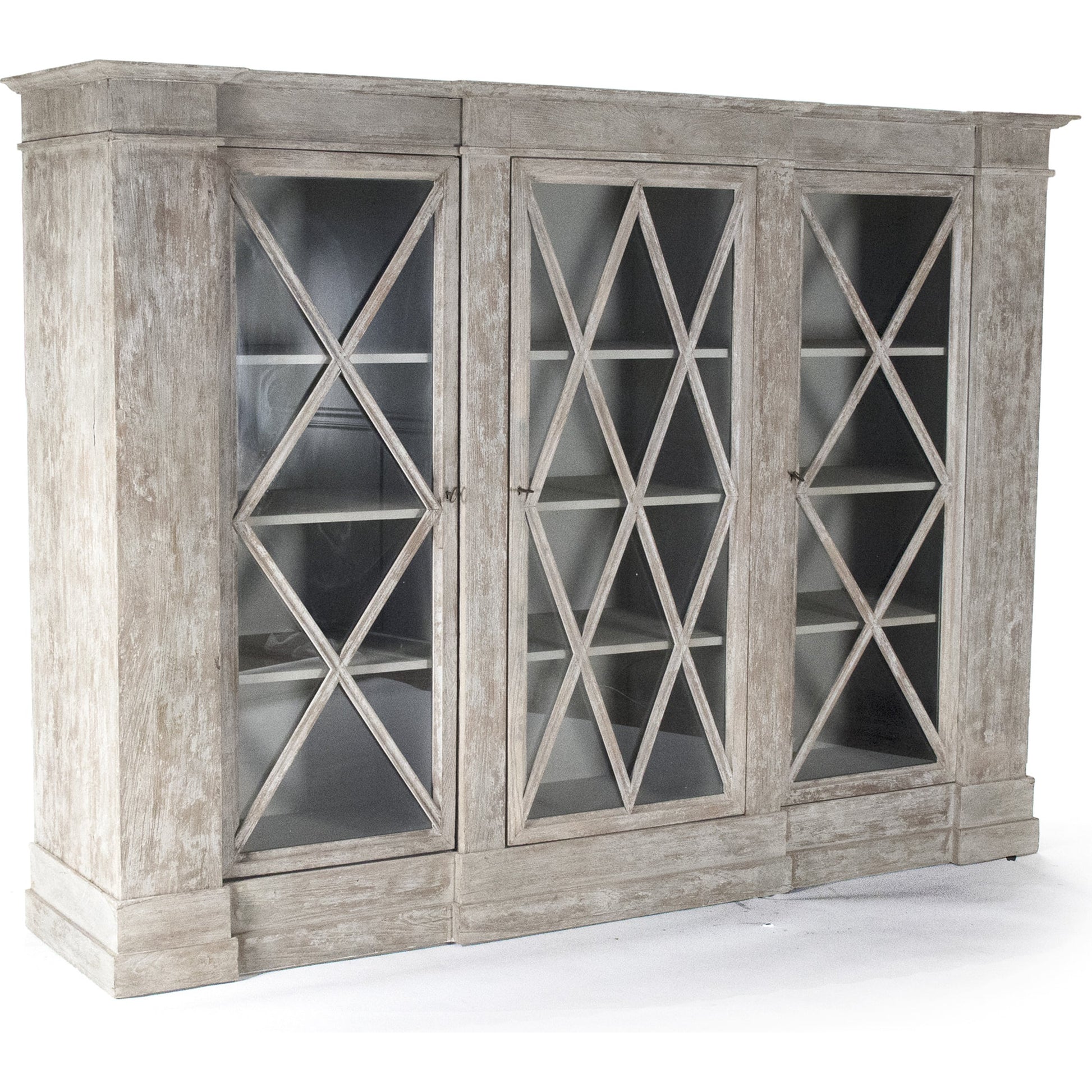 Tristao Cabinet by Zentique in distressed and pine, plywood. Made from pine, plywood in a transitional style.