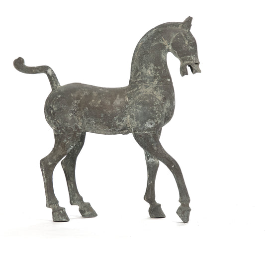 Bronze Horse by Zentique in rustic gray and bronze. Made from bronze in a eclectic & global style.