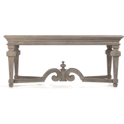 Grover Dining Table by Zentique in dry natural elm and elm. Made from elm in a traditional style.