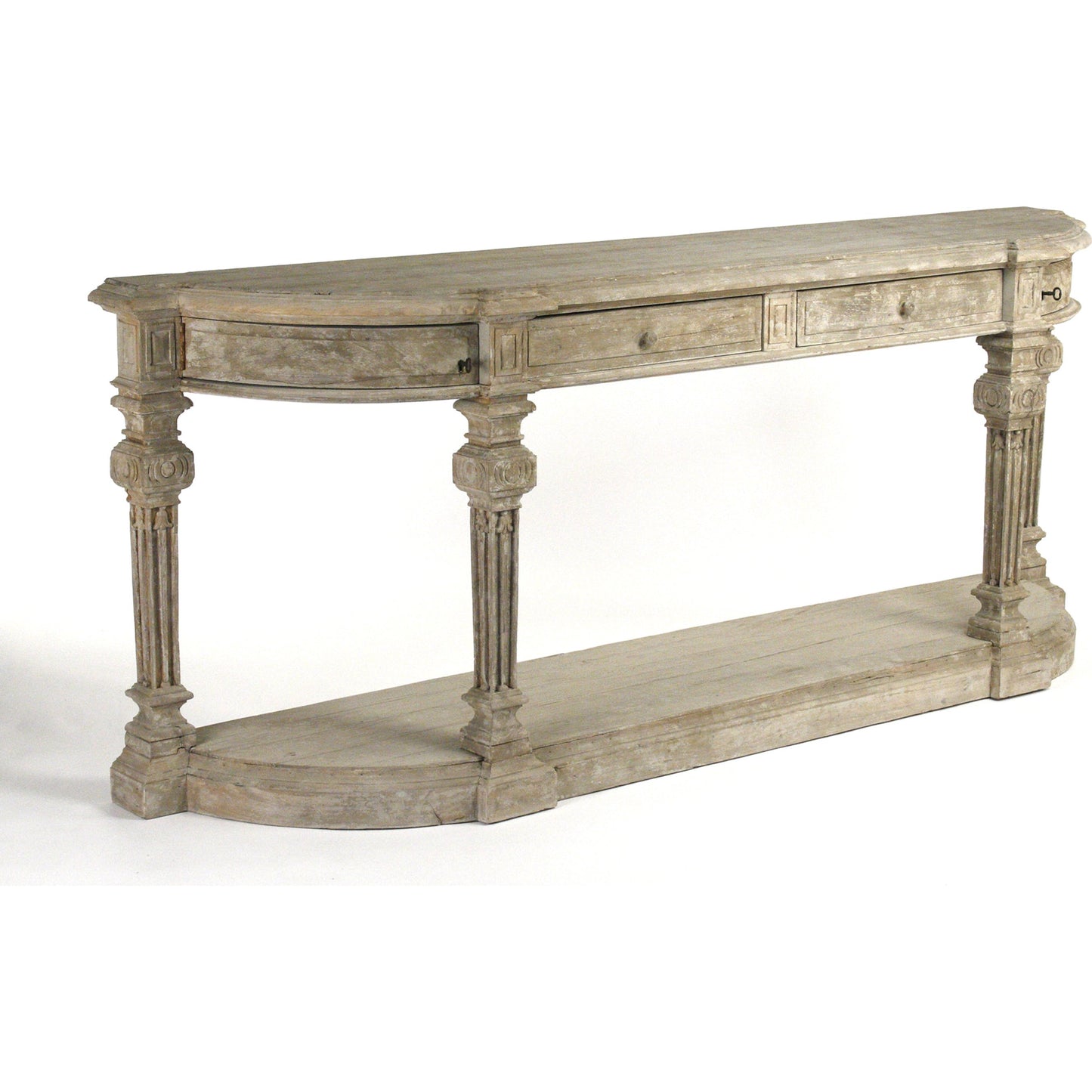 006 S-338242 | Additional Silo | Rockford Console by Zentique in distressed and elm. Made from elm in a traditional style.