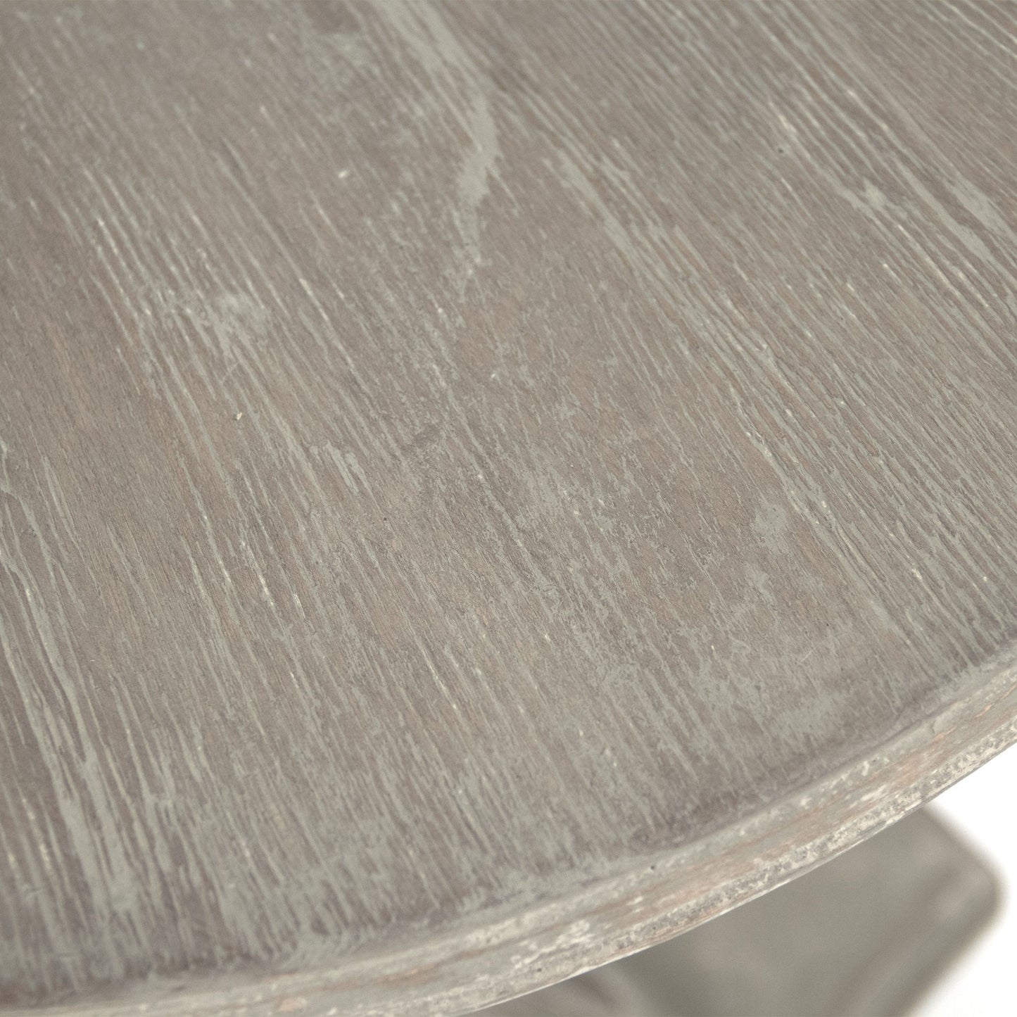 002 S-337839 | Closeup | Merle Table by Zentique in distressed gray and elm, birch. Made from elm, birch in a cottage & farmhouse style.