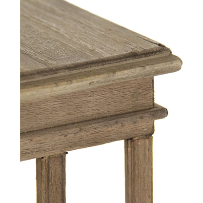 Alphonse End Table by Zentique in dry natural elm and elm. Made from elm in a modern style.