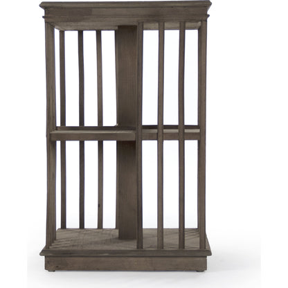 Alphonse End Table by Zentique in dry natural elm and elm. Made from elm in a modern style.