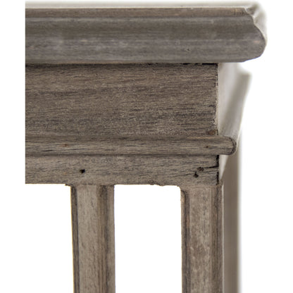 Alphonse End Table by Zentique in dry natural elm and elm. Made from elm in a modern style.