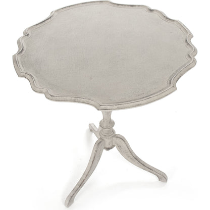 Bart Side Table by Zentique in antique gray taupe and birch. Made from birch in a cottage & farmhouse style.