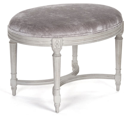 Vita Stool by Zentique in velvet and birch. Made from birch in a traditional style.
