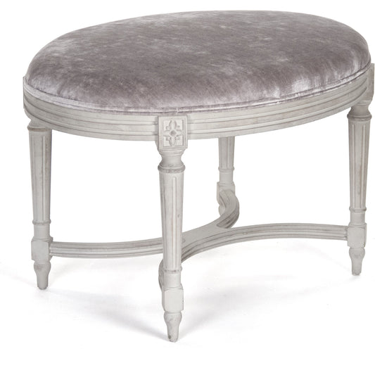 Vita Stool by Zentique in velvet and birch. Made from birch in a traditional style.