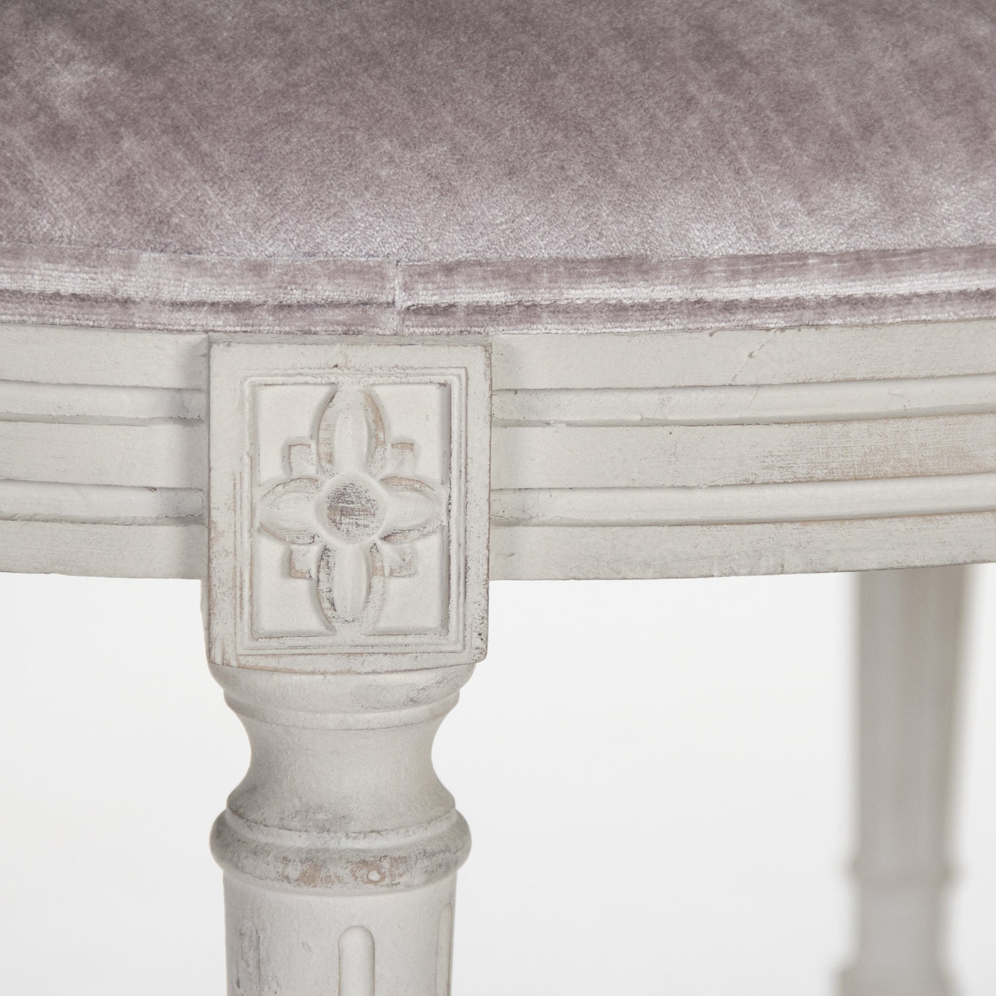 Vita Stool by Zentique in velvet and birch. Made from birch in a traditional style.