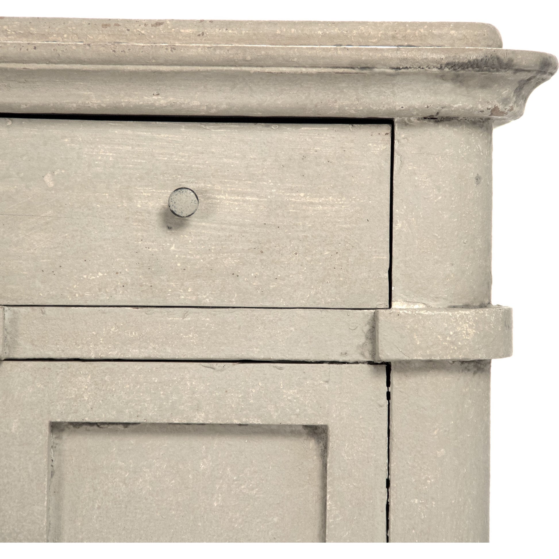 Danil Chest by Zentique in distressed top, antique beige base and pine, poplar. Made from pine, poplar in a traditional style.