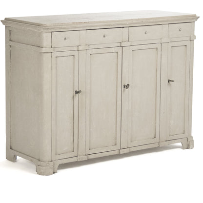 Danil Chest by Zentique in distressed top, antique beige base and pine, poplar. Made from pine, poplar in a traditional style.