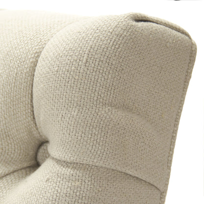 Eileen Sofa by Zentique in cream linen and birch, pine. Made from birch, pine in a transitional style.