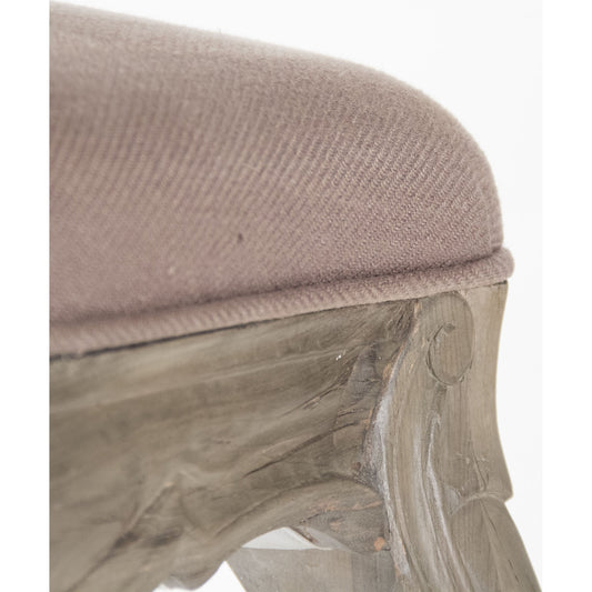 Astor Bar Stool by Zentique in linen and birch. Made from birch in a traditional style.