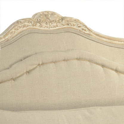 Colbey Chair by Zentique in beige linen and birch. Made from birch in a cottage & farmhouse style.