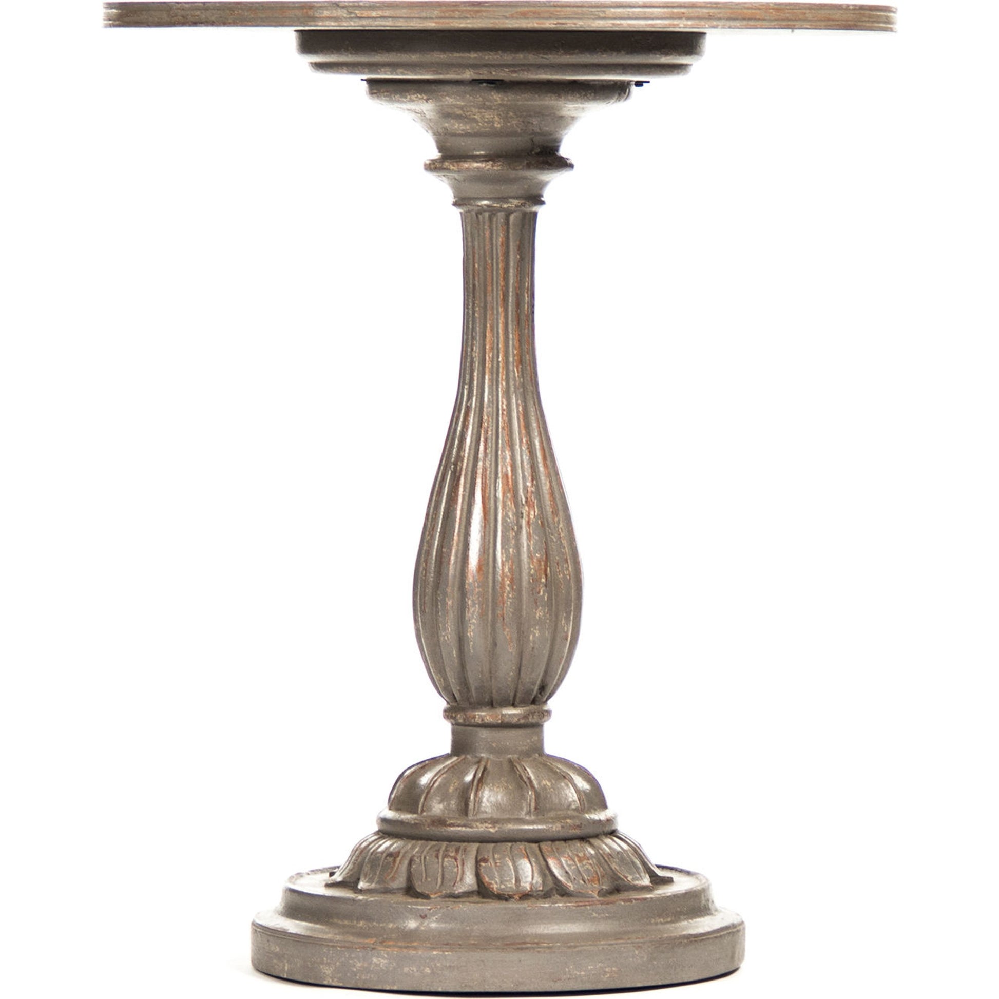 Esme End Table by Zentique in distressed moss gray and birch, plywood. Made from birch, plywood in a traditional style.