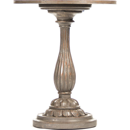 Esme End Table by Zentique in distressed moss gray and birch, plywood. Made from birch, plywood in a traditional style.