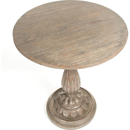 Esme End Table by Zentique in distressed moss gray and birch, plywood. Made from birch, plywood in a traditional style.