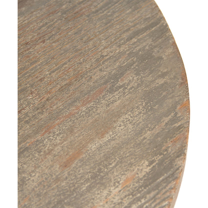 Esme End Table by Zentique in distressed moss gray and birch, plywood. Made from birch, plywood in a traditional style.