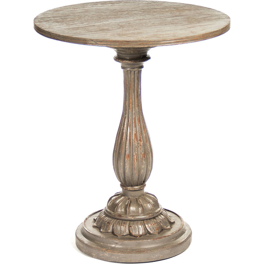 Esme End Table by Zentique in distressed moss gray and birch, plywood. Made from birch, plywood in a traditional style.