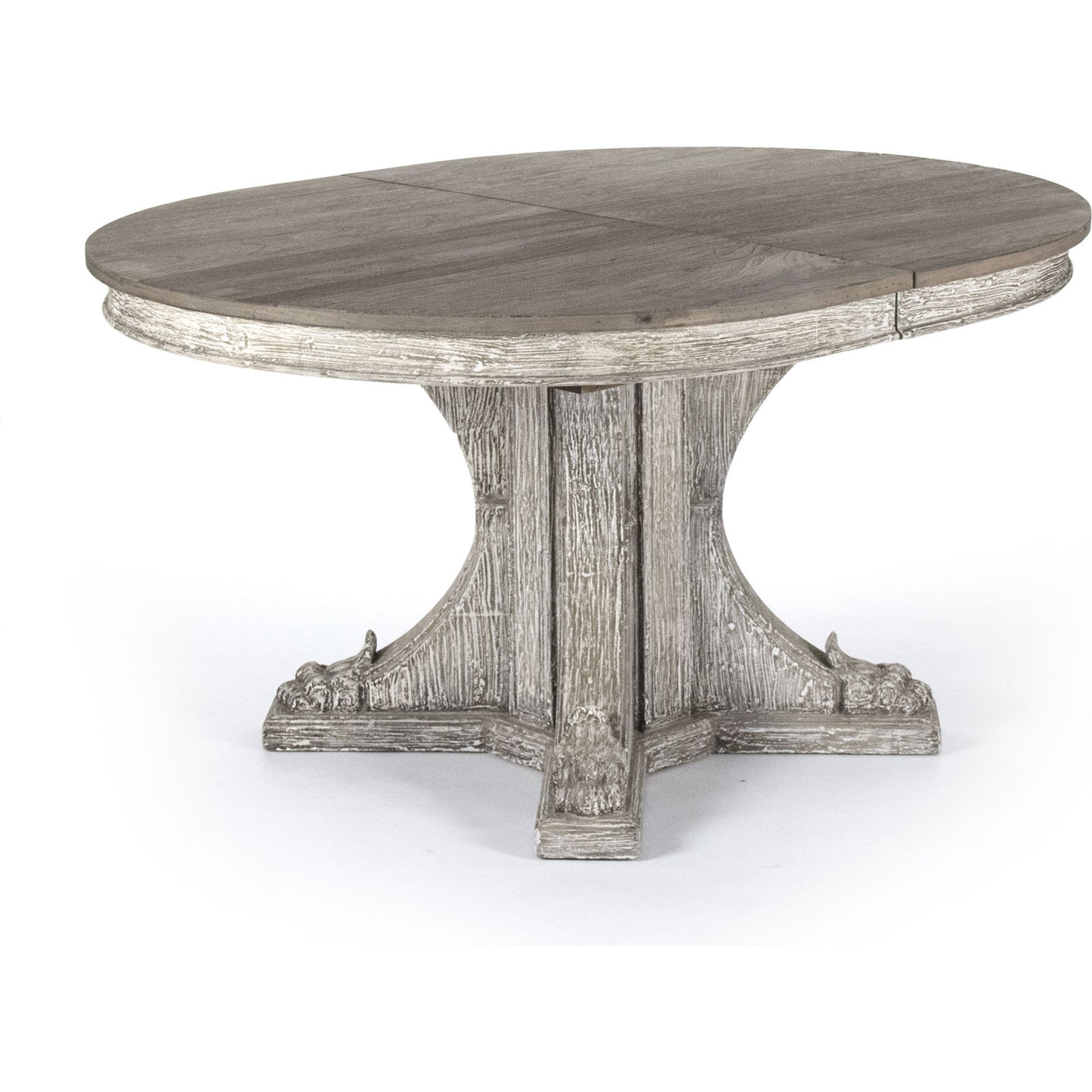 001 S-338395 | Primary Silo | Terrell Dining Table by Zentique in weathered top, distressed gray washed based and elm, birch, pine. Made from elm, birch, pine in a transitional style.