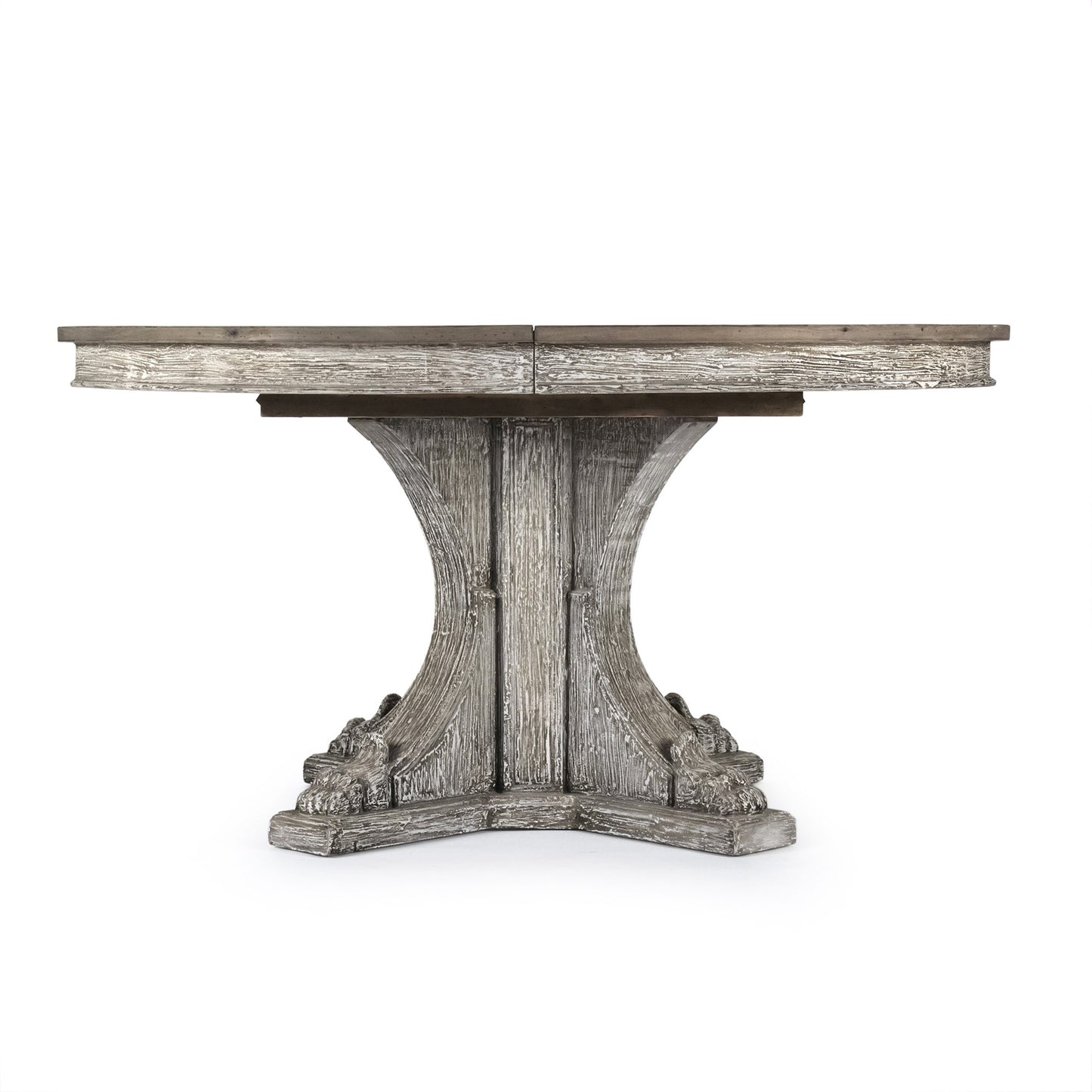 003 S-338395 | Additional Silo | Terrell Dining Table by Zentique in weathered top, distressed gray washed based and elm, birch, pine. Made from elm, birch, pine in a transitional style.