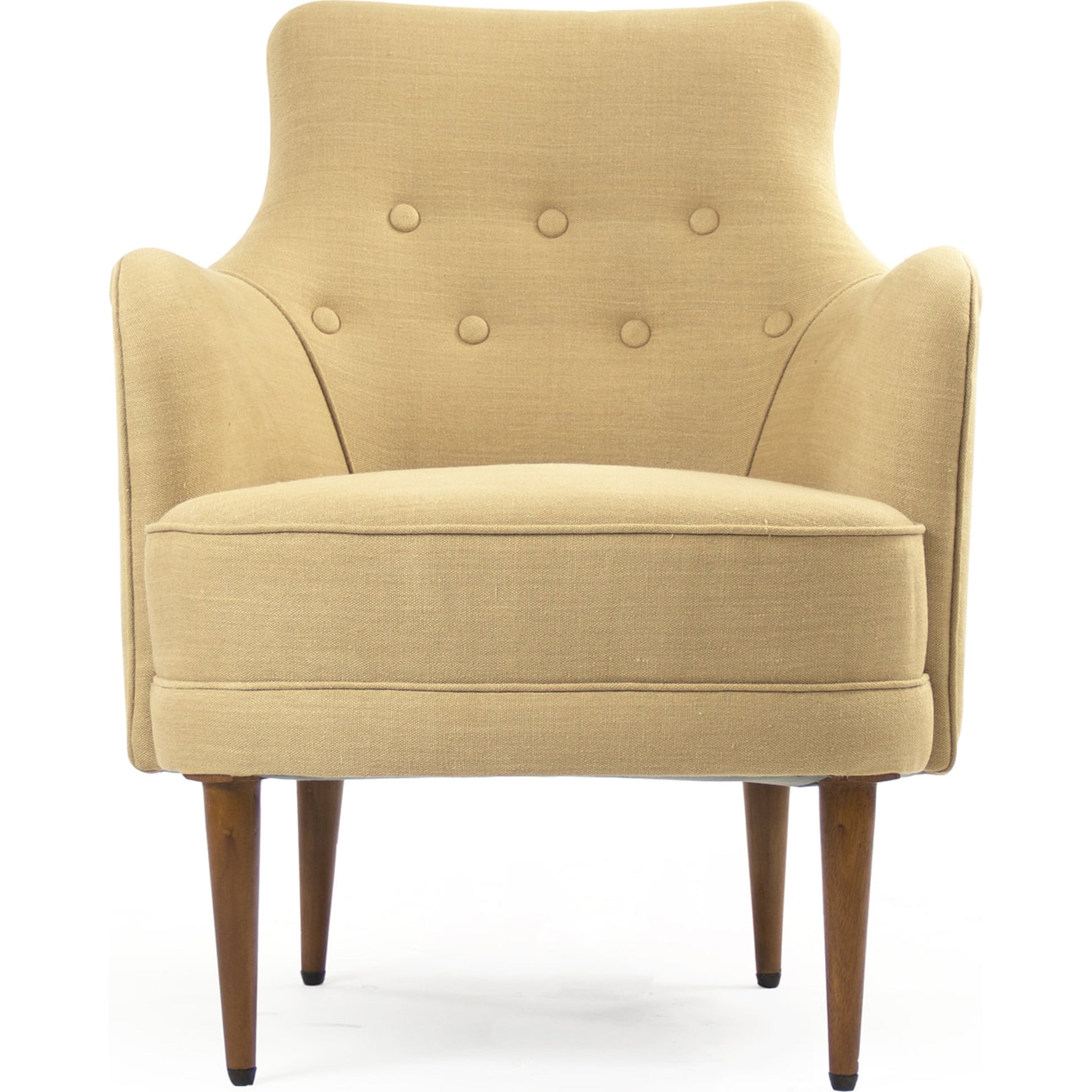 Celie Chair by Zentique in beige linen and birch. Made from birch in a transitional style.
