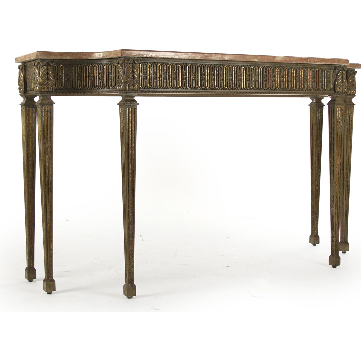 002 S-337133 | Additional Silo | Faron Console by Zentique in distressed copper base and birch, pine, plywood. Made from birch, pine, plywood in a traditional style.