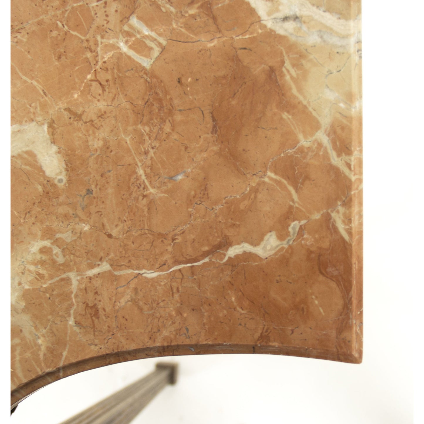 001 S-337133 | Closeup | Faron Console by Zentique in distressed copper base and birch, pine, plywood. Made from birch, pine, plywood in a traditional style.