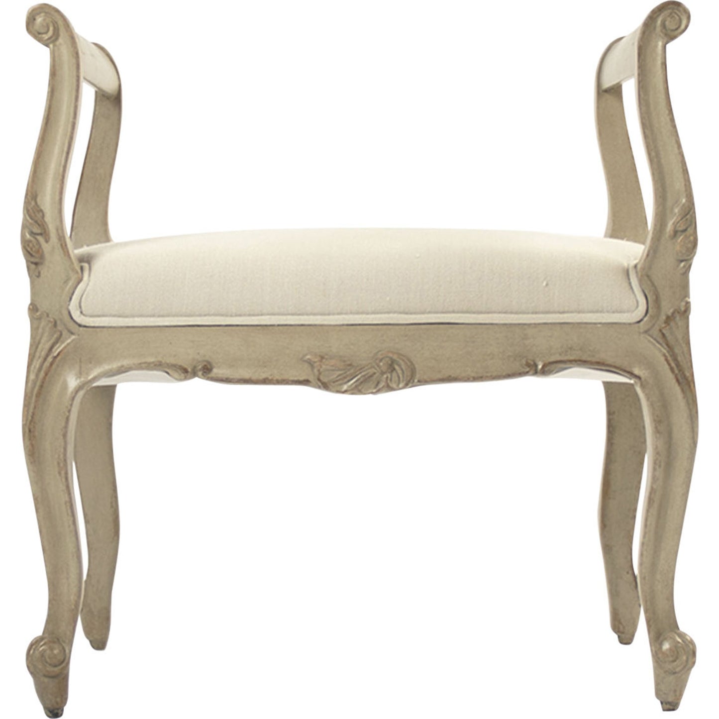 000 S-336819 | Additional Silo | Cammi Stool by Zentique in off-white linen and birch. Made from birch in a traditional style.