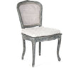 Distressed Blue Frame, Off-White Linen