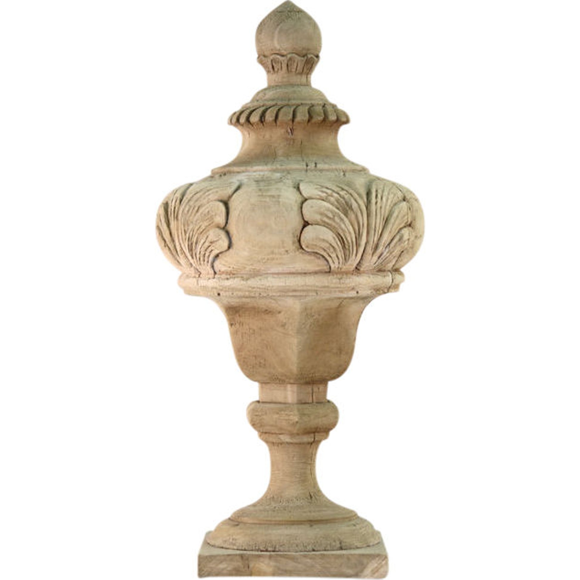 Victory Wooden Urn by Zentique in poplar. Made from poplar in a traditional style.