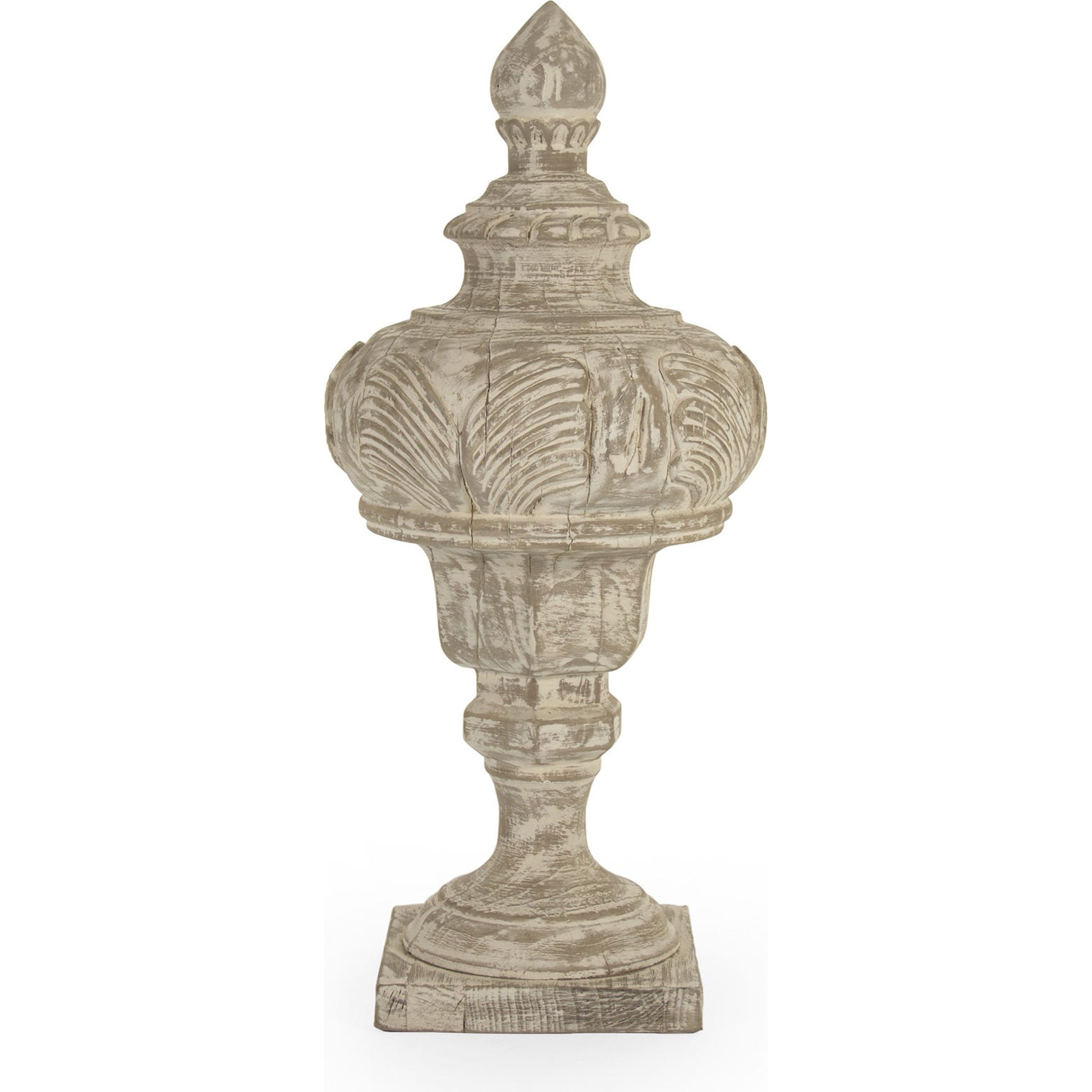 Victory Wooden Urn by Zentique in poplar. Made from poplar in a traditional style.