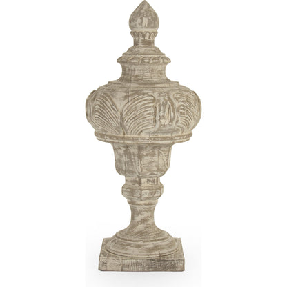 Victory Wooden Urn by Zentique in poplar. Made from poplar in a traditional style.