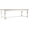 Natural Top, Distressed White Base