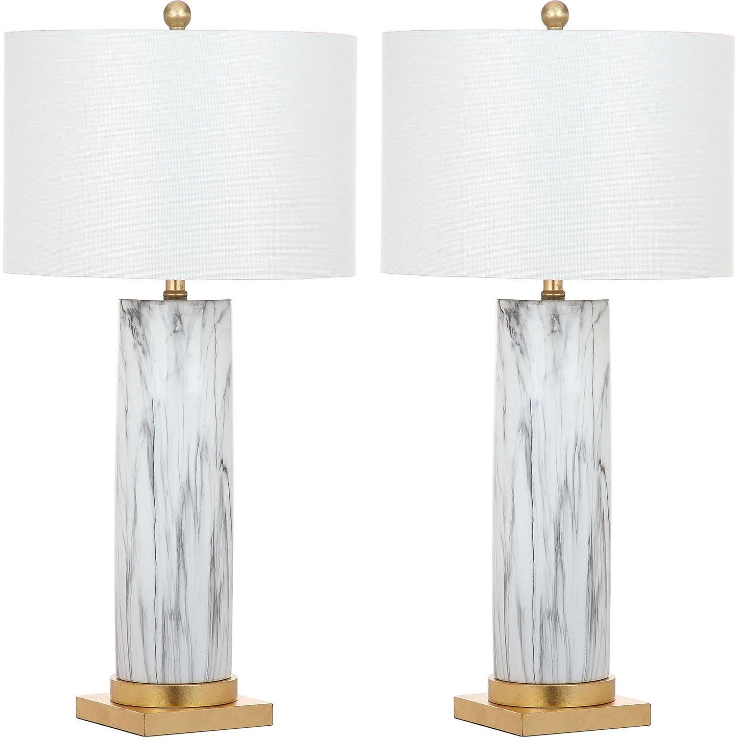 001 S-235385 | Additional Silo | Abner Table Lamp by Safavieh in gray. Made from ceramic body, 100% cotton shad in a transitional style.