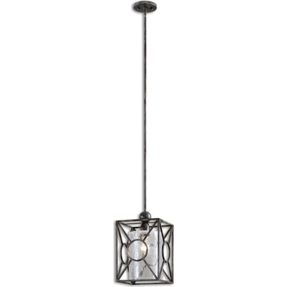Arbela Mini Pendant by Uttermost. Made from metal, glass in a modern style.