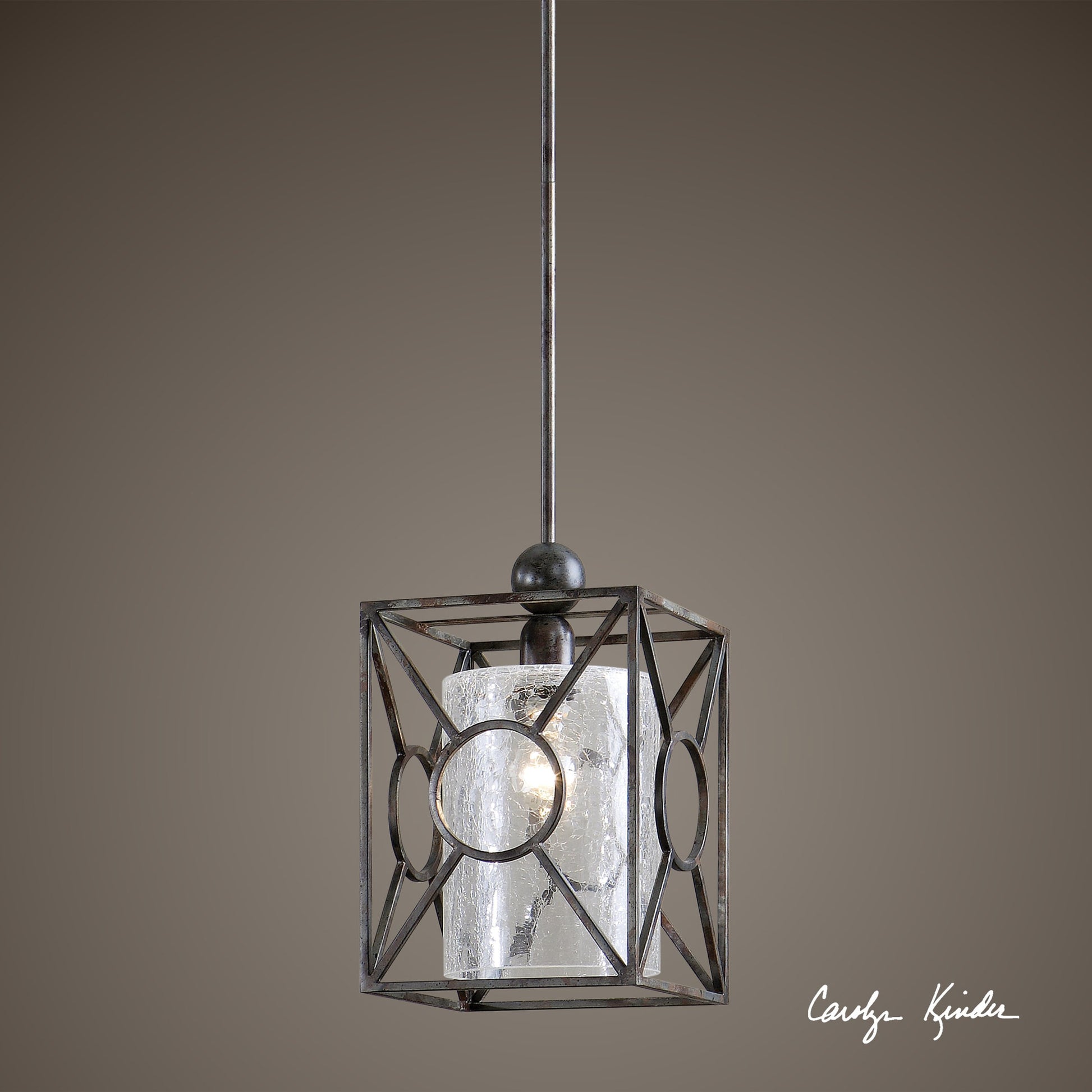 Arbela Mini Pendant by Uttermost. Made from metal, glass in a modern style.