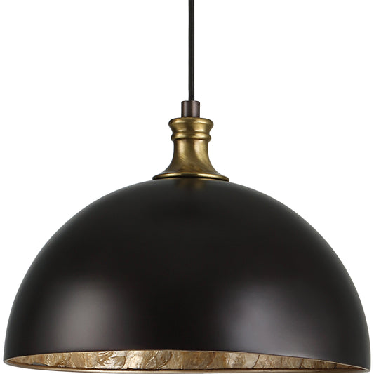 Placuna Pendant by Uttermost in bronze. Made from metal, shell in a modern style.